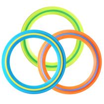 Flying Disc JEEFUD de 11 polegadas para crianças e adultos, pacote com 3 (amarelo, laranja e turquesa)