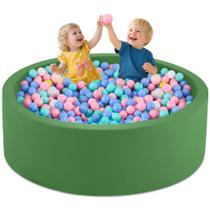 Foam Ball Pit Aunekiv para crianças pequenas 47,2 x 15,7 polegadas verde