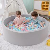 Foam Ball Pit SHJADE para crianças pequenas 1200 bolas 47,2 x 13,8 polegadas cinza