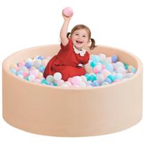 Foam Ball Pit Zedachica para crianças pequenas Soft Memory Foam Bege