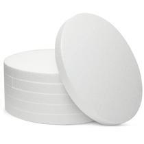 Foam Circles Juvale 30x30cm brancos, pacote com 6, 2,5 cm de espessura