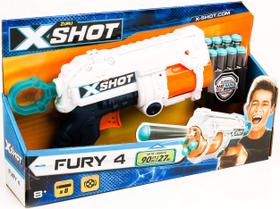 Foam Dart Blaster XShot Excel Fury 4 com 8 dardos multicoloridos