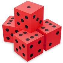 Foam Dice Shappy 4 peças Jumbo Dice de 9 cm para o jogo de Natal