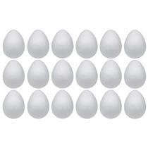 Foam Eggs Crafjie 18 peças de 10 cm de poliestireno artesanal branco