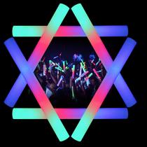 Foam Glow Sticks Lejof, 30 unidades gigantes - 3 modos de intermitência colorida