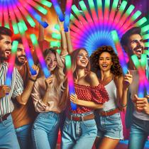 Foam Glow Sticks wellent, 112 unidades com 3 modos de intermitência colorida