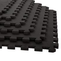 Foam Mat Tiles Stalwart, pacote com 24, 96 m², preto entrelaçado Foam Mat Tiles Stalwart, pacote com 24, 96 m², preto entrelaçado