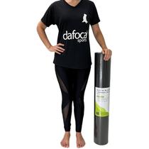 Foam Roller Massagem E Liberação Miofascial em EPE 90x15cm DS1070 Preto e Roxo Dafoca Sports
