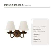 Foco Metallo Arandela Belga Dupla Preto/cr Ar 102/2/pt-cr