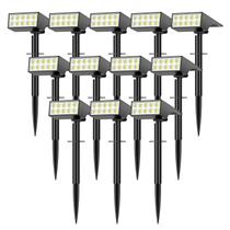 Focos de Solo Solares WENATY, Kit com 12, à Prova dÁgua, 4 Modos Focos de Solo Solares WENATY, Kit com 12, à Prova dÁgua, 4 Modos