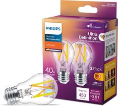 Focos LED Philips A15 5W 450 Lúmenes Blanco Suave Paquete de 2