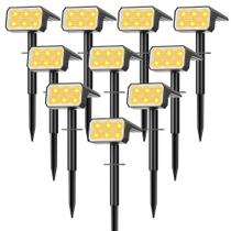 Focos solares Flaow 10 unidades 118 LEDs IP67 à prova d'água