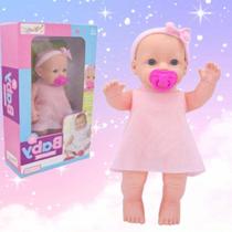 Fofíssima Bonequinha De Laço E Vestido Rosa Para Sua Filha Ideal Para Presente Oficial