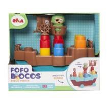Fofo blocos barco pirata - 13 peças Fofo blocos barco pirata - 13 peças