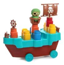 Fofo Blocos Barco Pirata Brinquedo Infantil 13 Peças - Elka