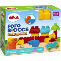 Fofo Blocos Fazendinha 25 Peças - Elka - Fofo Blocos Fazendinha 25 Peças - Elka -