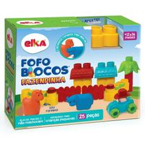Fofo blocos fazendinha com 25 peças - elka - 1093