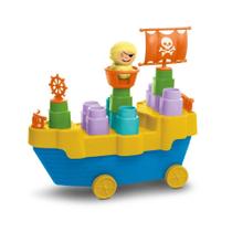Fofo Blocos Navio Pirata 12 Peças - Elka1365 Fofo Blocos Navio Pirata 12 Peças - Elka1365