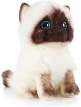 Fofo siamese gato pelúcia brinquedo realmente macio boneca animal de pelúcia para meninos crianças