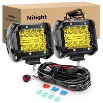 Fog Lights Nilight, cápsulas de LED amarelas de 4 polegadas de 60 W para offroad