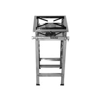 Fogão 1 Boca Alta Pressão Em Aço Inox Grelhas 30x30 Fogão 1 Boca Alta Pressão Em Aço Inox Grelhas 30x30