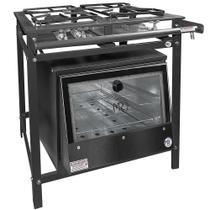 Fogão 2 Bocas 1 Dupla Baixa Pressão MR Fogões com Forno e Grelhas de Aço P5 Standard