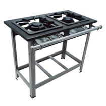Fogão 2 Bocas c/ Pé B Pressão 2Q Duplos 40x40 S Luxo Aço 430 Perfil 6,5 Metalmaq Fogão 2 Bocas c/ Pé B Pressão 2Q Duplos 40x40 S Luxo Aço 430 Perfil 6,5 Metalmaq