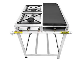 Fogão 2 Bocas Chapa Alta Pressão Ferro Fundido Eco