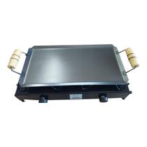 Fogão 2 bocas com Chapa lanche pesca camping portátil leve