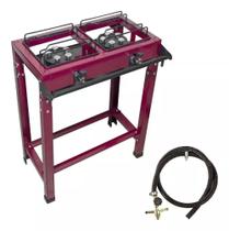 Fogão 2 Bocas Industrial Alta Pressão com Mangueira e Registro