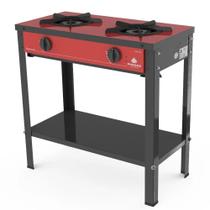 Fogão 2 bocas progás vermelho prge-200 gourmet color indl