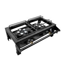 Fogão 2 Bocas Semi Industrial Alta Pressão Preto C/mangueira inclusa Roa