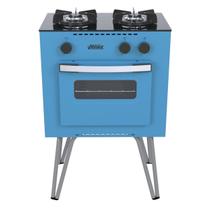 Fogao 2 Bocas Venax Mini Cook Azul Glp