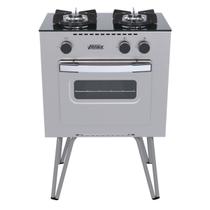 Fogao 2 Bocas Venax Mini Cook Inox Gas Glp