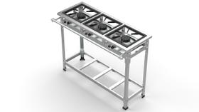 Fogão 3 Bocas Alta Pressão P5 Inox