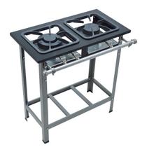 Fogão 30x30 c/Pé 2 Bocas B Pressão 1Q Duplo 1Q Simples Perfil 6,5 S2000 Metalmaq Fogão 30x30 c/Pé 2 Bocas B Pressão 1Q Duplo 1Q Simples Perfil 6,5 S2000 Metalmaq