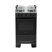 Fogão 4 Bocas à Gás Atlas Mônaco Plus Acendimento Automático e Mesa de Inox Preto Bivolt