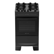 Fogão 4 Bocas à Gás Atlas Mônaco Top Glass Acendimento Automático e Mesa de Vidro Preto Bivolt Fogão 4 Bocas à Gás Atlas Mônaco Top Glass Acendimento Automático e Mesa de Vidro Preto Bivolt