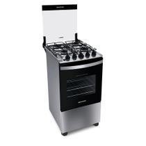 Fogão 4 Bocas a Gás Brastemp BFO4NBRUNA com Acendimento Automático Inox Bivolt