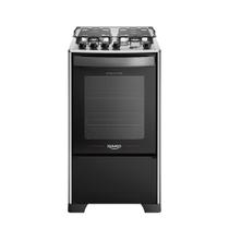 Fogão 4 Bocas a Gás Dako Magister com Acendimento Automático Mesa de Inox Preto Bivolt