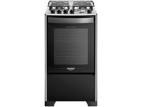 Fogão 4 Bocas a Gás Dako Magister com Acendimento Automático Mesa de Inox Preto Bivolt
