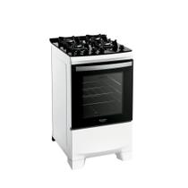 Fogão 4 Bocas a Gás Dako Supreme Glass Mesa de Vidro e Forno de 60L Bivolt Branco