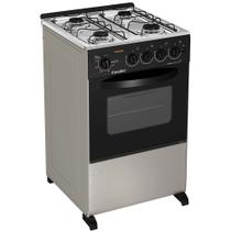 Fogão 4 Bocas a Gás Esmaltec Caribe 4112 Acendimento Automático Inox Bivolt