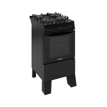 Fogão 4 Bocas a Gás Itatiaia Electra Glass Plus com Acendimento Automático e Forno 48L Preto Bivolt Fogão 4 Bocas a Gás Itatiaia Electra Glass Plus com Acendimento Automático e Forno 48L Preto Bivolt