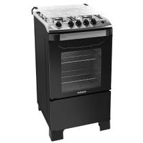Fogão 4 Bocas a Gás Itatiaia New Dream Acendimento Automático e Forno Limpa Fácil Preto Bivolt