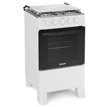 Fogão 4 Bocas à Gás Itatiaia Star Clean New Acendimento Manual e Forno Limpa Fácil Branco