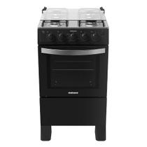 Fogão 4 Bocas à Gás Itatiaia Waves New Acendimento Automático e Forno Limpa Fácil Preto Bivolt