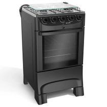 Fogão 4 Bocas a Gás Mueller com Acendimento Automático e Forno 48L Preto Fosco Bivolt - MFI4BB Fogão 4 Bocas a Gás Mueller com Acendimento Automático e Forno 48L Preto Fosco Bivolt - MFI4BB