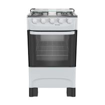 Fogão 4 Bocas a Gás Mueller MFI4BA Mesa de Inox Acendimento Manual Branco