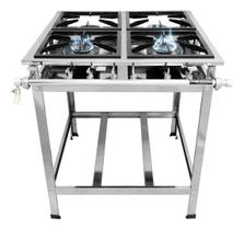 Fogão 4 Bocas Aço Inox 430 Baixa Pressão